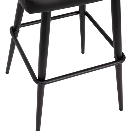 Flash Furniture 2PK 30" Black LeatherSoft Armless Barstool AY-1026H-30-BK-GG